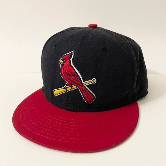 St Louis Cardinals Bird Logo Hat New Era 59Fifty 7 1/2 On Field Baseball Cap - Picture 9 of 16
